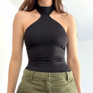 Zara // black halter top